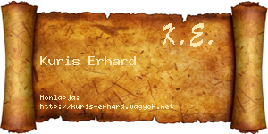 Kuris Erhard névjegykártya